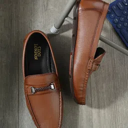 CLOG LONDON Men Leather Square Toe Loafers-66