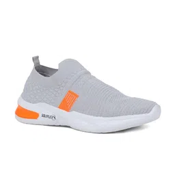 ASIAN Men Grey Woven Design Slip-On Sneakers-image-4