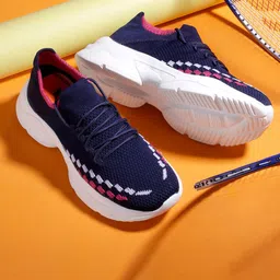 KRAASA Women Textured Round Toe Textile Slip-On Sneakers-20