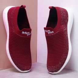 Action EVA Flotter Women Woven Design Slip-On Sneakers-39