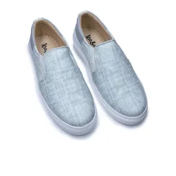 KobSook Women Round Toe Slip-On Canvas Loafers-23
