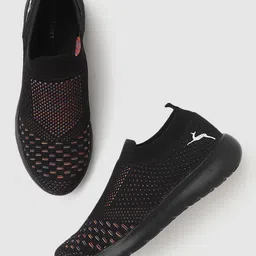Marc Loire Women Black Woven Design Slip-On Sneakers-image-89