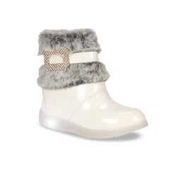 Lil Lollipop Girls Faux Fur Trim Led Light Mid Top Winter Boots-picture-57