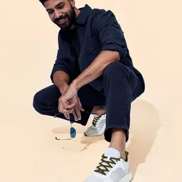 NEEMANS Men Textured Lace Up Sneakers-picture-52