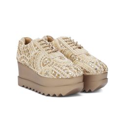 Anaar Women Sharara Embellished Lightweight Flatform Sneakers-image-65