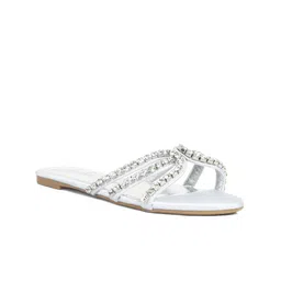 London Rag Embellished Open Toe Flats-94