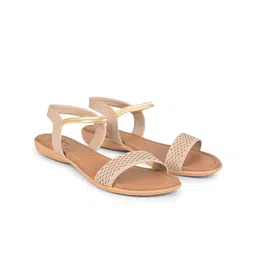 Liberty Open Toe Flats With Laser Cuts-5