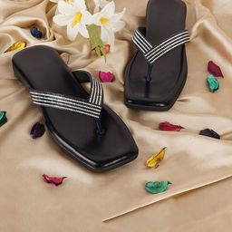 BAESD Embellished Open Toe Flats-picture-38