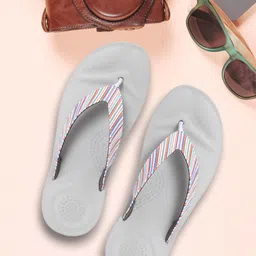 Zyla Women Striped Open Toe Flats-46