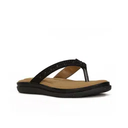 Bata Embellished Open Toe Flats-15