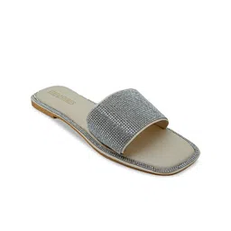 Thread Stories Embellished Open Toe Flats-picture-23