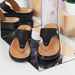 Mochi Women Open Toe Flats With Laser Cuts-30