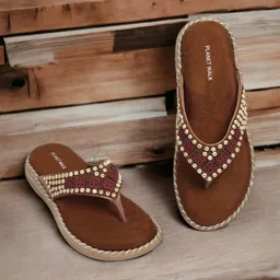 PLANET WALK Women Embellished T-Strap Flats-34