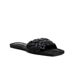 London Rag Textured Open Toe Flats-image-43