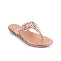 Mochi Embellished Open Toe Flats-37