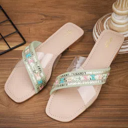 Anouk Embellished Ethnic Open Toe Flats-29