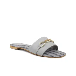 Inc 5 Embellished Open Toe Flats-8