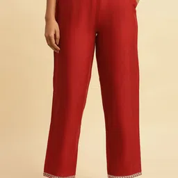 W Women Ethnic Parallel Trousers-picture-11