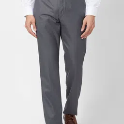 Park Avenue Men Regular Fit Self Design Mid-Rise Formal Trousers-15