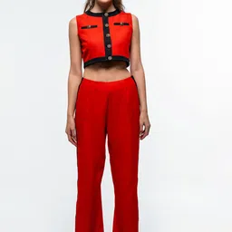 SOTBELLA Women Mid-Rise Trousers With Side Tape Detail-image-7