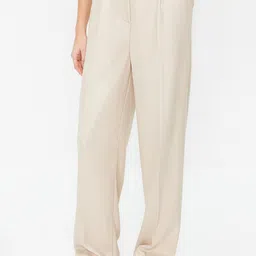 Trendyol Women Pleated Parallel Trousers-image-27