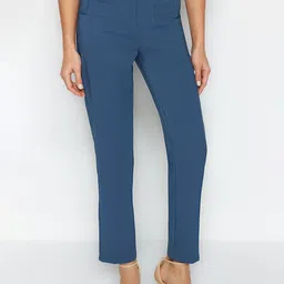 Trendyol Regular Fit Mid-Rise Parallel Trousers-picture-6