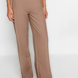 Trendyol Women Mid-Rise Parallel Trousers-image-52