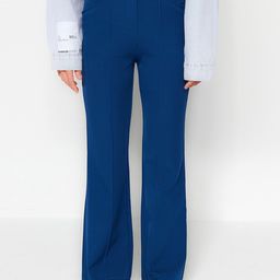 Trendyol Women High-Rise Bootcut Trousers-image-38