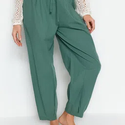 Trendyol Women Smart Cotton Pleated Trousers-picture-28