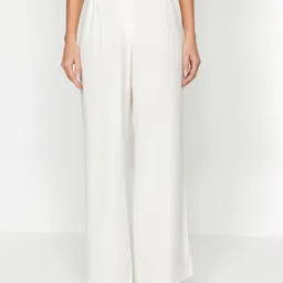 Trendyol Women Mid-Rise Pleated Trousers-picture-25