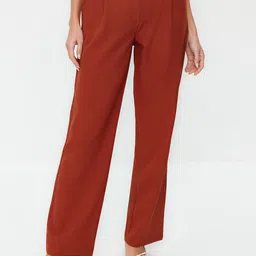 Trendyol Women Mid-Rise Parallel Trousers-image-90