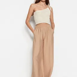 Trendyol Women High-Rise Parallel Trousers-image-1