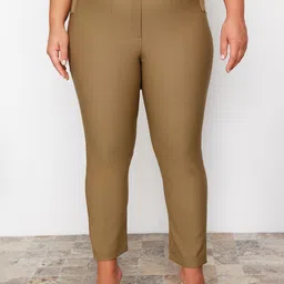 Trendyol Plus Size Women Mid-Rise Regular Trousers-image-57