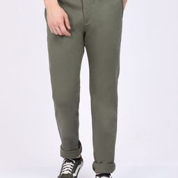 Cantabil Men Olive Green Trousers-image-41
