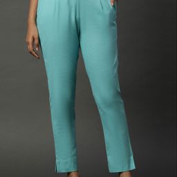 AURELIA Women Slim Fit Mid-Rise Cotton Trouser-image-67