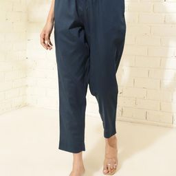 Fabindia Women Mid-Rise Plain Cotton Trousers-image-71