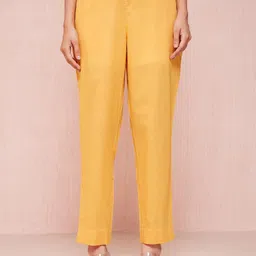 Fabindia Women Mid Rise Regular Fit Trousers-image-63