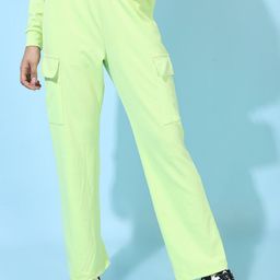 Tokyo Talkies Women Green Stylish Solid Trousers-image-42