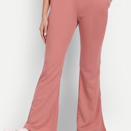 Next One Relaxed Flared High-Rise Non Iron Stretchable Bootcut Trousers-image-12