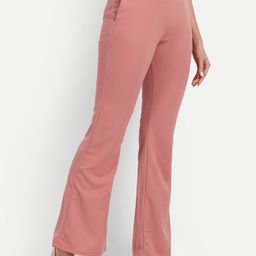 Next One Women Relaxed Flared Fit High-Rise Stretchable Non Iron Bootcut Trousers-picture-17