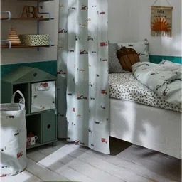 H&M Kids Sea Green 2-Pack Patterned Cotton Curtains-image-16