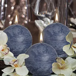Aromatic Fables Blue 3-Pieces Ocean Breeze Scented Round Candles-23