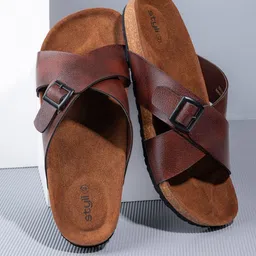 Styli Men Solid X Band Sandals-image-32