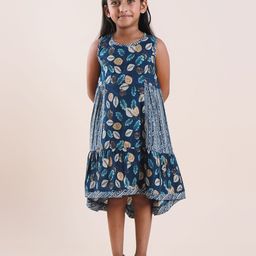 Sangria Girls Tropical Printed A-Line Dresses-16
