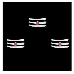 Comet Busters 3 Pcs Reusable Designer Bindis - White & Pink-14