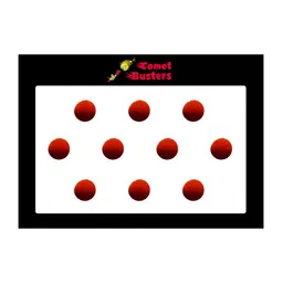 Comet Busters 10 Pcs Reusable Designer Bindis - Red-17