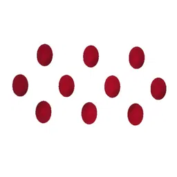 Comet Busters 10 Pcs Maroon Oval Shaped Reusable Solid Bindi-53