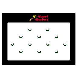 Comet Busters 12 Pcs Reusable Crescent-Shaped Bindis - Green-53