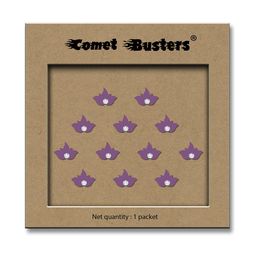 Comet Busters Traditional Designer Beaded Reusable Bindi 12Pcs - Lilac-14