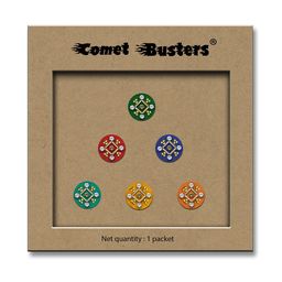 Comet Busters 6-Pcs Handmade Traditional Designer Bindi - Multicolored-10